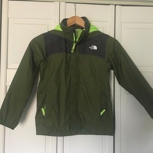 Boy north face rain jacket